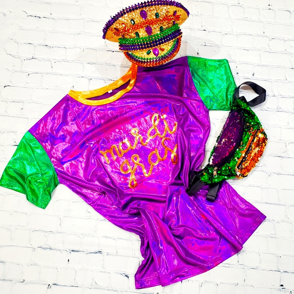 Mardi Gras Metallic Sequin Tunic